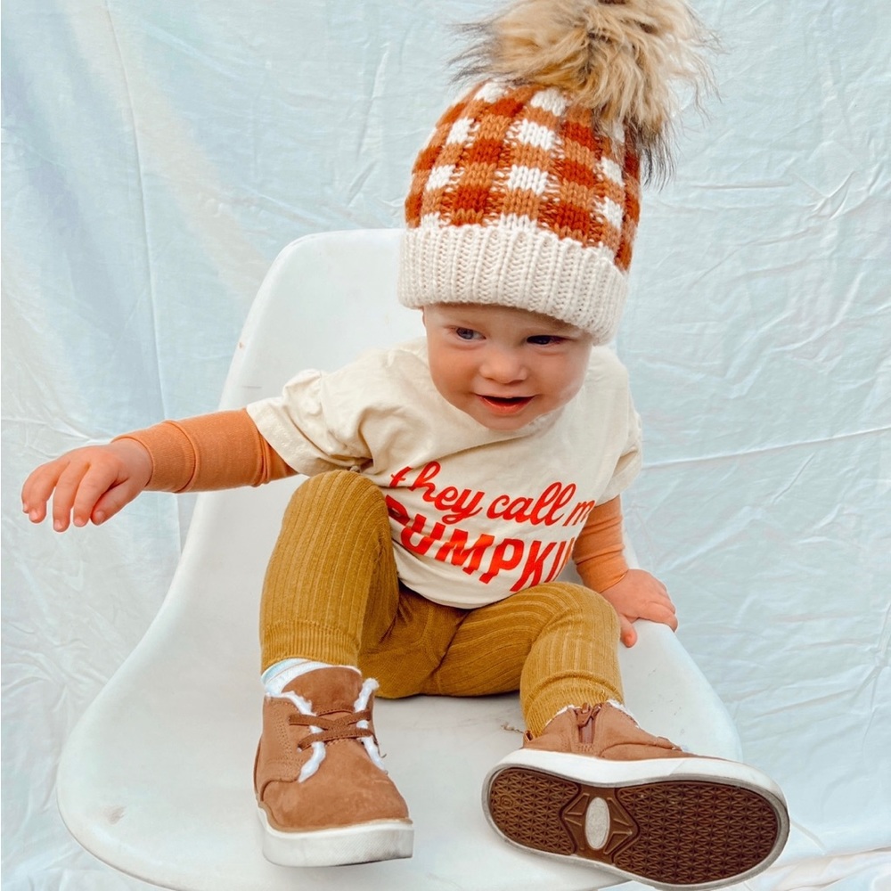 🎃PUMPKIN romper, ribbed leggings, bamboo long sleeve, beanie 🎃 Thanksgiving